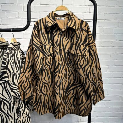 شومیز دو جیب زبرا عمده فروشی مای تین