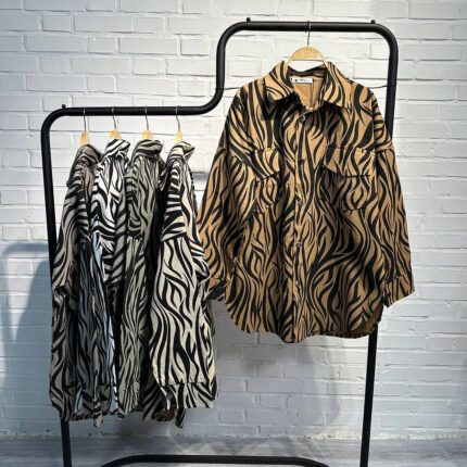 شومیز دو جیب زبرا عمده فروشی مای تین