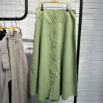 ست کت و دامن کتان نخ مای تین