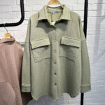 شومیز جیبدار فیتیله زنجیری پاییزه